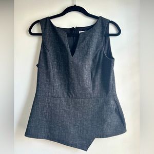 White House Black Market sleeveless Black and Gray Top, size 8